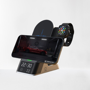 6 in 1 kabelloses ladegerät Wecker für iphone 15 led Anzeige Licht multifunktionales ladegerät trendprodukte 2024 neu eingetroffen - Product Image 6