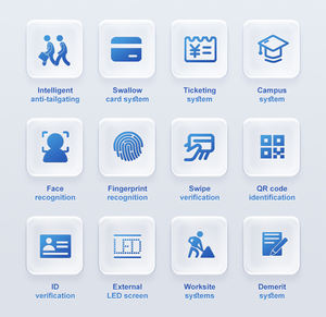 Tourniquet de barrière d'aileron de contrôle d'accès de gestion de foule de métro reconnaissance faciale intelligente tourniquet de barrière d'aileron d'acier inoxydable de 304 - Product Image 3