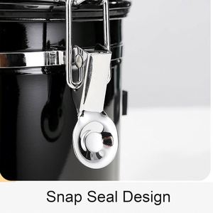 Wholesale Stainless Steel Tea Coffee Sugar <b>Canisters</b> <b>Set</b> Airtight with Valve Presents Acacia Wood Lids Freezer Safe 1L/1.5L/1.8L - Product Image 4