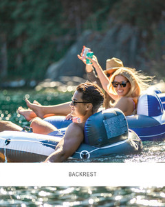 INTEX 58854 <strong>RIVER</strong> <strong>RUN</strong> CONNECT LOUNGE <strong>Inflatable</strong> <strong>River</strong> Tube <strong>Floating</strong> Lake Lounge with Backrest,heavy-duty Handles,cup Holder - Product Image 3