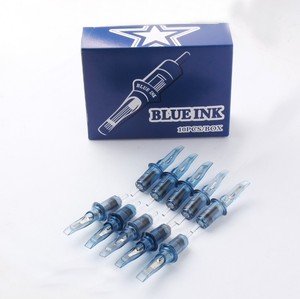 Aiguilles <span class=keywords><strong>de</strong></span> cartouche à encre bleue, avec Membrane, équipement <span class=keywords><strong>de</strong></span> tatouage OEM, nouvelle collection 2022 - Product Image 3