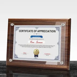 Сертификат Honor табличка винтажная цельная деревянная фоторамка акриловая фоторамка