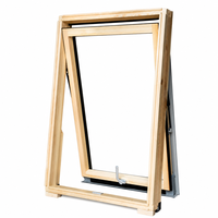 Puits de lumière moderne en aluminium de 120 mm d'épaisseur avec dessus en bois et double vitrage sous vide trempé Low-E pour toiture et grenier