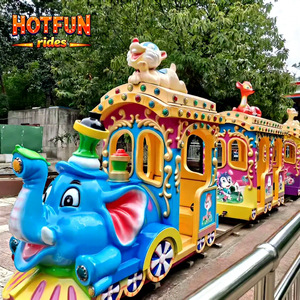 Jolie manège-éléphant sur rail offrant une expérience agréable et fluide pour les enfants et les familles - Product Image 1