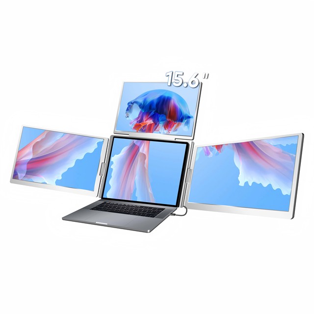 Trading Monitor Screen 15.6 Inch Lcd Display Extended Triple Screen 1080p Quad Monitor Extender for Laptop