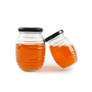 Offre Spéciale 140g 250g <span class=keywords><strong>500g</strong></span> 1000g <span class=keywords><strong>Pot</strong></span> <span class=keywords><strong>de</strong></span> <span class=keywords><strong>miel</strong></span> en verre 180ml 380ml 730ml nid d'abeille vide en forme d'abeille avec couvercle à vis étiquette autocollant - Product Image 2
