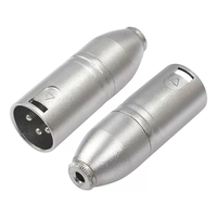 Adaptateur audio équilibré 1/8 TRS femelle vers XLR mâle 3 broches, convertisseur audio micro jack stéréo mini 3,5 mm femelle vers XLR mâle 3 broches