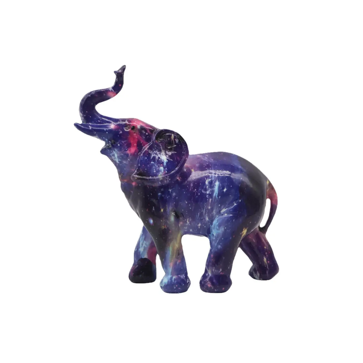 창조적 인 수지 공예 물 전송 다채로운 코끼리 입상 장식품 코끼리 동상 홈 장식