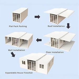 <span class=keywords><strong>Maison</strong></span> conteneur pliable à double aile de 20 pieds <span class=keywords><strong>et</strong></span> 40 pieds avec rénovation intégrée <span class=keywords><strong>et</strong></span> accessoires personnalisables - Product Image 2