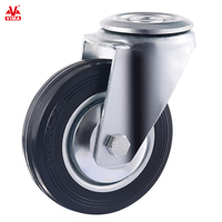 VIMA Roulette industrielle robuste personnalisable 3 "4" 5 "6" 8 "Roue pivotante en caoutchouc pour chariots établi