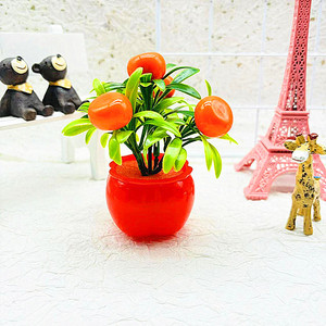Mini Plantas Artificiales en Maceta, Realistas, Falsas, de Granada, Naranja, Chile, Mini Bonsái para Decoración de Escritorio de Oficina y Hogar de Año Nuevo - Product Image 6