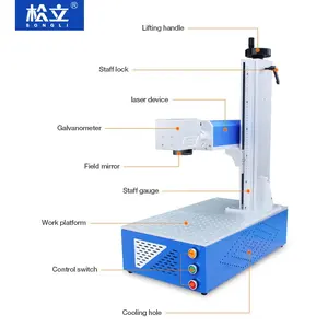 Songli raycus fiber laser marking machine 20W 30W 50W photo projection necklace machine