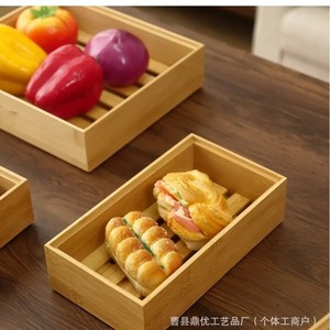 Boîtes de rangement en bambou, organiseur de bureau en bois pour le stockage des légumes et des aliments dans la cuisine, avec couvercles, lot de quatre tailles - Product Image 5