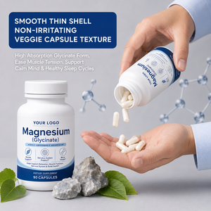 Cápsulas de Magnesio Glicinato, Fórmula Premium para el Cuidado de la Nutrición y el Bienestar, Relajación Muscular, Apoyo para el Sueño, Marca Privada - Product Image 5