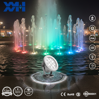 Projecteur de fontaine subaquatique professionnel XYH IP68 9W-54W avec contrôle DMX, en acier inoxydable 316SS de qualité marine, optionnel pour projets paysagers haut de gamme