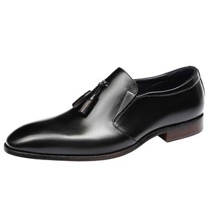 Men's Casual Shoes <b>Pointed</b> <b>Toe</b> Waterproof Breathable Height Increasing Autumn Formal Office Wedding Anti-slip <b>Flat</b> Sole - Product Image 3