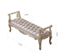 Ensemble de meubles de chambre à coucher de luxe, cadre de lit en bois, lit double de 1,5 m, vente en gros