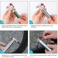 Pompe à vélo portable de haute qualité Offre Spéciale Mini modèle Presta Valve Type gonfleur CO2 avec filetage pour pneu