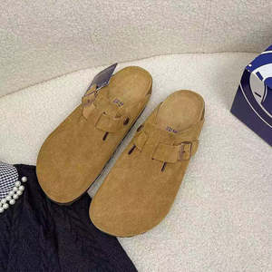 Birkenstocks Sabots en liège unisexes légers et respirants, <span class=keywords><strong>sandales</strong></span> rétro plates à boucle et bout fermé pour l'été et toutes les saisons, mules pour femmes - Product Image 4