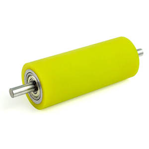 Rulli trasportatori e alberi di trasmissione generosi prodotti in gomma rivestiti in Silicone PU (poliuretano) Non alimentati - Product Image 1