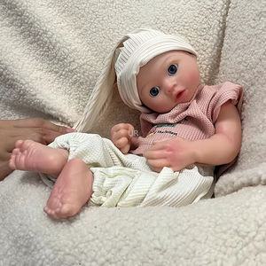 Модные куклы реборн для детей 16 дюймов Мягкие силиконовые маленькие игрушки окрашенные мягкие игрушки для подарков - Product Image 3