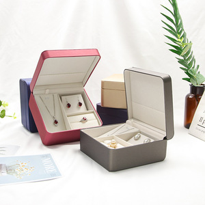 Étui de voyage pour bijoux, organiseur de bijoux en cuir de luxe, grand étui à bijoux pour femmes - Product Image 2