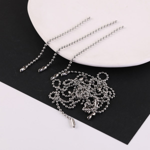 <b>Copper</b> Beaded <b>Chain</b> 2.4x10cm 2.4x12cm 2.4x15cm For Necklace Making DIY Jewelry Accessories Round Plated - Product Image 4