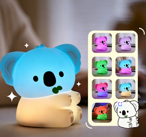 2026 USB Rechargeable Koala Silicone Night Light LED Tap Control Color Changing RGB Dimmable personalised <b>Lamp</b> for kids bedroom - Product Image 1