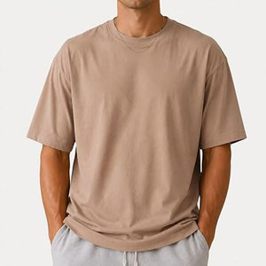 T-shirt Homme Coton Coupe Ample Col Rond Couleur Unie Coupe Slim Personnalisable Collection Été – Nouveauté Tendance - Product Image 1