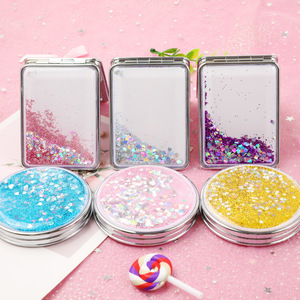 Espejo de Bolsillo Personalizado, Ecológico, Mini Espejos de Mano con Brillantina, Doble Cara, Decorativo, Rectangular, Estilo Hogar - Product Image 1