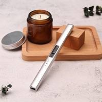Briquet à arc électrique rechargeable USB-C de luxe coupe-vent pour les boutiques en ligne et les marques de décoration intérieure