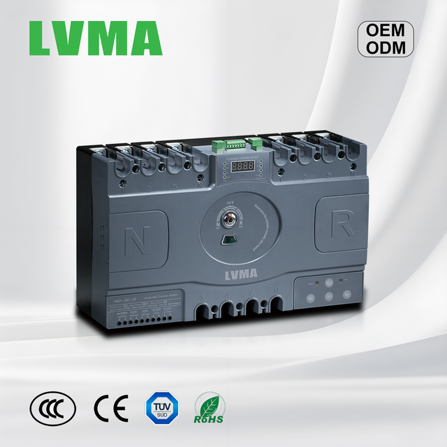 LVMA High Quality 400V 125A CB TYPE IEC Certified Industrial Use Automatic Generator Transfer Switch (ATS) 3 Phase Dual Power 4P