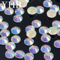 YHB Usine 12 et 16 Facettes Cristaux En Gros En Vrac Hot-Fix Strass En Vrac