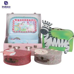 Custom Kids Cardboard <b>Suitcase</b> Gift <b>Box</b> with Handle, Portable Paper Luggage Storage <b>Box</b> for Party Wedding Packaging - Product Image 3
