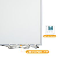 Panneau de chauffage intérieur intelligent 660W avec éclairage LED, plaque chauffante infrarouge à montage au plafond, prise EU, prise UK, télécommande WIFI