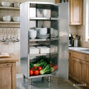 <span class=keywords><strong>Armoire</strong></span> de rangement alimentaire à une seule porte, <span class=keywords><strong>armoire</strong></span> à bols, assiettes et plats, <span class=keywords><strong>armoire</strong></span> multifonctionnelle en acier inoxydable pour la cuisine - Product Image 5