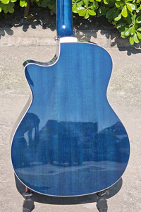 Guitarra Acústica de Marca con Tapa de Abeto Sólido, Color Azul Vintage Brillante, Precio al por Mayor - Product Image 5