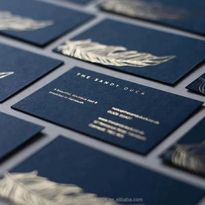 <span class=keywords><strong>Tarjeta</strong></span> de Visita Personalizada de Alta Gama, Negra, con Lámina Dorada, Papel Grueso con Relieve, Diseño Impreso - Product Image 6