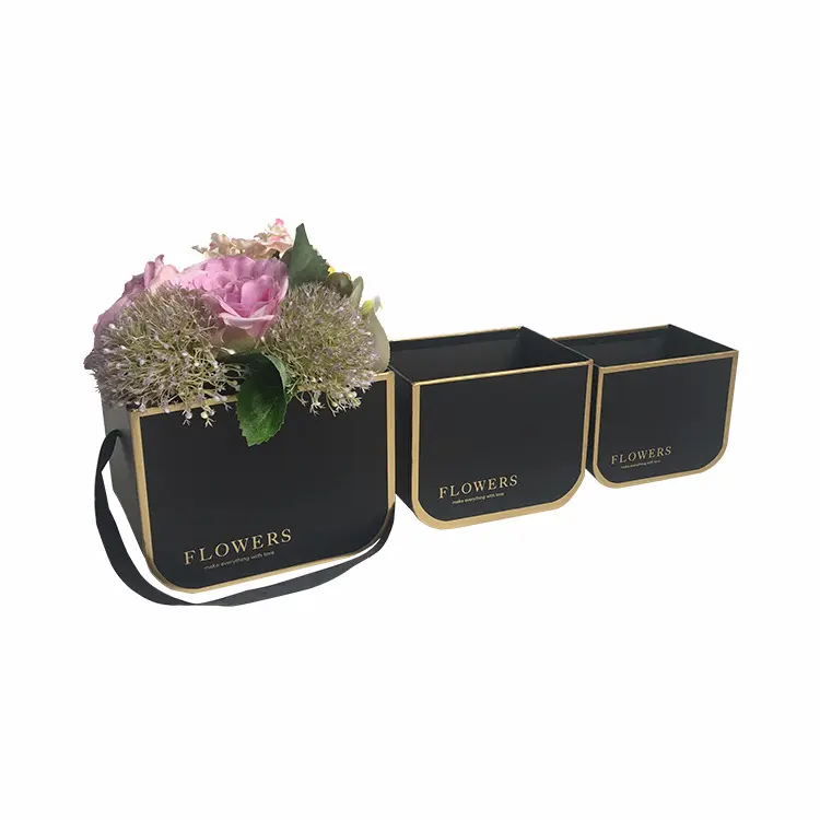 Fabricantes directos spot caja de regalo de flores portátil conjunto de tres floretes cubo caja de flores de jabón