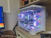 LY Micro-ATX Double Panneaux en Verre Trempé Boîtier PC Gaming 157mm Support de Radiateur Verre Incurvé Tour Moyenne Stock