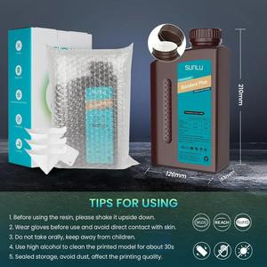 Resina SUNLU Rigid Standard Plus 100% Pura 405nm de Alta Precisión y Resistencia, Baja Contracción, Certificación CE para Impresión 3D LCD/DLP - Product Image 6