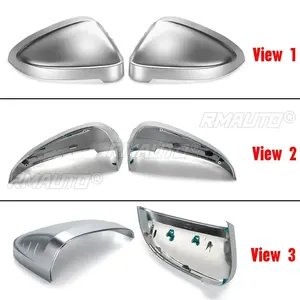 Coques de protection pour rétroviseurs latéraux de voiture, finition argent mat chromé, pour Audi A4 B9 S4 A5 S5 RS5 2016-2022 - Product Image 2