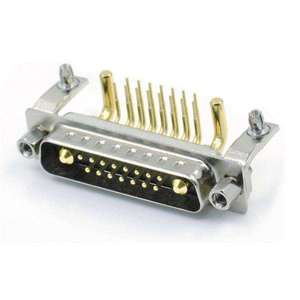 ขั้วต่อตัวผู้แบบมุมฉาก 17W2 กระแสสูง ชนิดเสียบ R/A DIP สำหรับ PCB ขั้วต่อ D-SUB 17W2 - Product Image 1