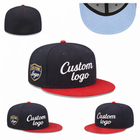 Casquette de baseball 100 % polyester ajustée, directement de l'usine, dos fermé, protection solaire, broderie 3D de lettres, logo personnalisé courant, unisexe