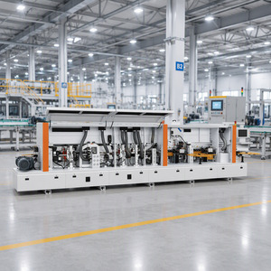 Machine de découpe de chants entièrement automatique contrôlée par PLC pour le traitement des panneaux de meubles en <span class=keywords><strong>bois</strong></span> - Product Image 1
