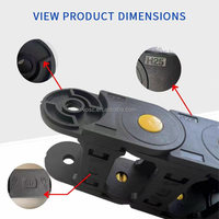 Chaîne de guidage linéaire en nylon CNC Viextro de haute qualité 20*57, entièrement fermée, pour le transport de câbles et le protection des faisceaux de câbles