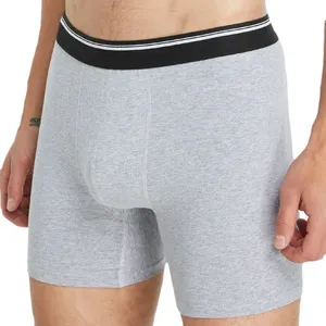 Wholesale Custom Logo Boxer Homme Coton 100 Pure Cotton Men Underwear Boxers Brief Underpants