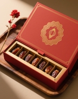 Boîte-cadeau de palmier de date d'événement de Ramadan de compte à rebours de 30 jours avec l'emballage de dattes de noix de coco de cadeau de souvenir d'artisanat d'estampage d'or
