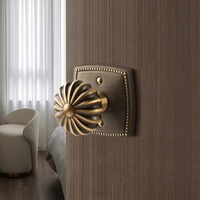 Kunci Pintu Kuningan Solid PVD Klasik Modern Minimalis Mewah Set Perangkat Keras Interior Untuk Pintu Kayu Kamar Tidur Hotel Kelas Atas
