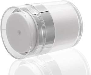 JPNK Frasco Bomba de Vacío Sin Aire 15ml 30ml 50ml AS Botella de Loción Fluida a Presión para Cremas Cosméticas Geles Loción Artículos de Tocador (Plata) - Product Image 3